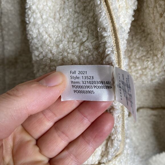 Marine Layer Quebec Sherpa Jacket in Tortoise Shell/Cream Women’s Size XS - Picture 4 of 7